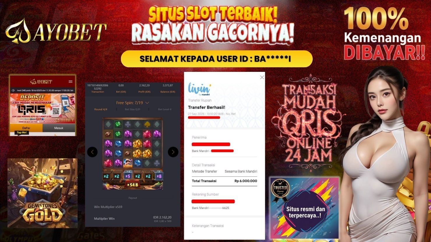 AYOBET JACKPOT SLOT GEMSTONES GOLD